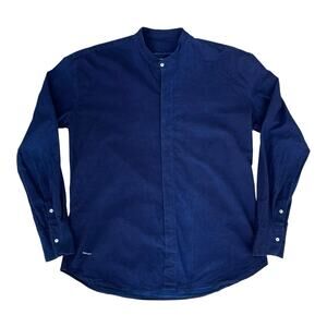 This Is Us Uniform Wear Indigo Long Sleeve Cotton Button Down Shirt XXL